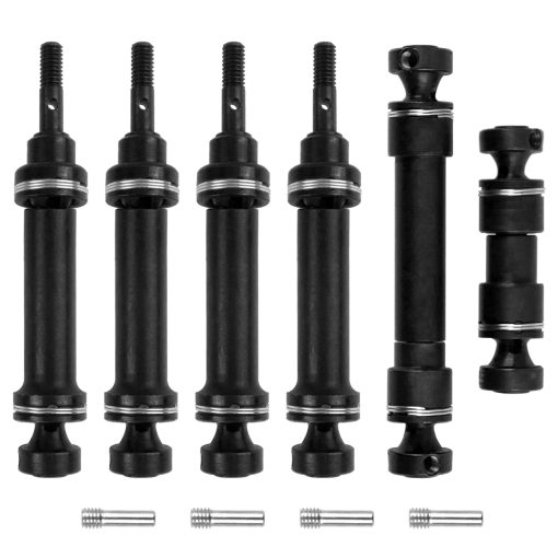 Conjunto de 6Pcs de Eje de Transmision Delantero Trasero Centro Compatible con 1/16 Traxxas E-Revo Erevo Summit Slash 4WD Piezas de Actualizacion de RC #7051 7250R