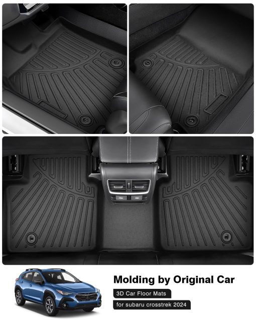 Tapetes para Piso Compatibles con Subaru Crosstrek 2024 Accesorios Juego de Forros para Todos los Modelos TPE 3D Alfombras de Automovil a Medida para Todo Clima - Imagen 2