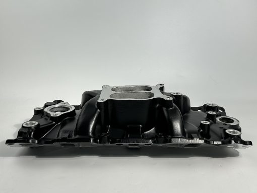 Multiple de admision Dual Plane para SBC Small Block Chevy 350 400 1956-1996 (Negro) - Imagen 3