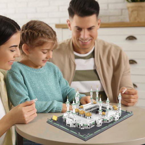 Set de bloques de construccion de la Gran Mezquita de La Meca Modelo Arquitectonico Islamico Juguetes Regalos Musulmanes Eid para Niños Adultos 2291 Piezas - Imagen 8