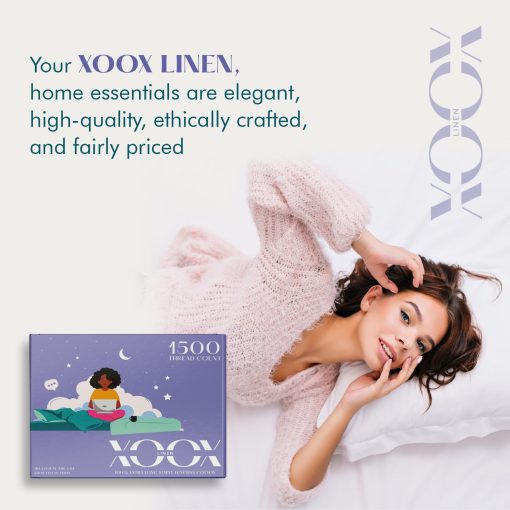 Juego de sabanas de algodon egipcio XOOX Linen 100% California King - 1500 hilos 4 PC Sabanas Cal King de algodon egipcio, Suaves, Sabanas frescas de saten, Sabanas de alto hilo California King - Blanco - Imagen 6