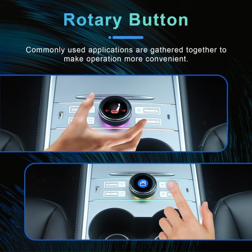 Estacion de acoplamiento de expansion de control inteligente LCD Weuaste, compatible con Tesla Model Y/Tesla Model 3 (2021-2024), controlador de perilla fisica multifuncional, control de aire acondicionado, control de asiento del pasajero - Imagen 3
