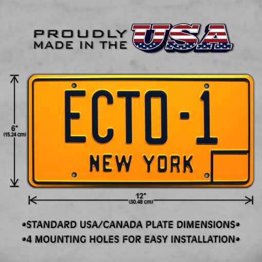 Ghostbusters Afterlife | ECTO | Paquete de 3 placas de matricula estampadas en metal - Imagen 3