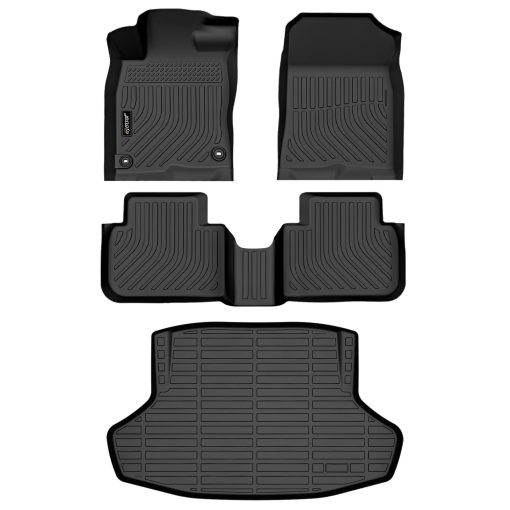 Juego de Tapetes para Automovil y Protector de Maletero Jenofa para Honda Civic 2022-2024 Tapetes a Prueba de Agua Personalizados Conjunto Completo para Honda Civic Tapetes Duraderos para Honda Civic Accesorios Negro