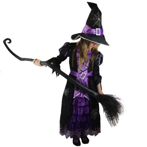 Disfraz de Bruja Encantadora Fairytale Witch con Escoba para Ninas (M 8-10) - Imagen 4