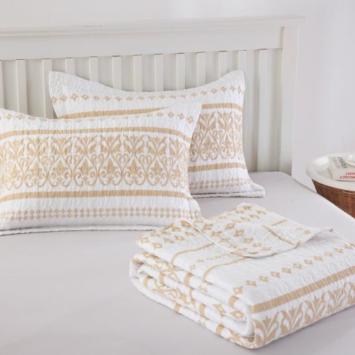 Juego de Edredon Queen Size LORRIARD - Juego de Edredon Queen de Algodon 100% Juego de Edredon Boho Queen Size Ligero Juego de Ropa de Cama Queen Bohemio Colchas Queen, 3 Piezas - Imagen 6
