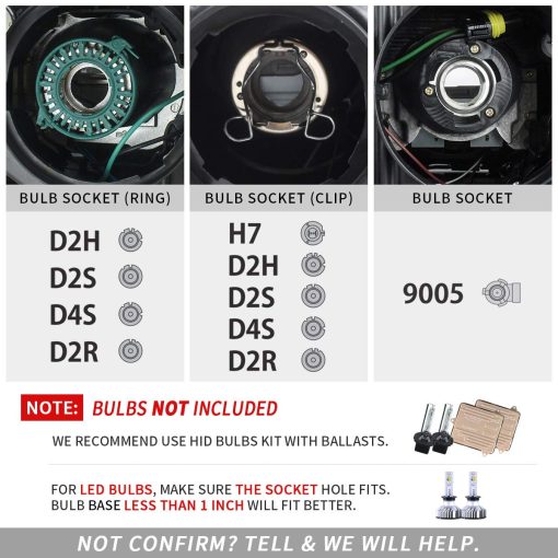 Faros del proyector LED VLAND para Dodge Charger 2011-2014 con lente de doble haz, senales de giro secuenciales, (no sirven para Dodge Charger SE 2012) - Imagen 6