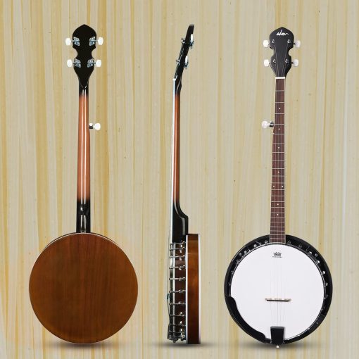 Set de Banjo de 5 Cuerdas ADM Banjo de Tamano Completo con Cabeza de Tambor Remo, Afinador de 5? Engrane, Kit de Banjo para Principiantes con Espalda Cerrada, Paquete de Regalo, Clases Gratis y Accesorios de Inicio para Adulto Adolescente, Tamano Grande - Imagen 7