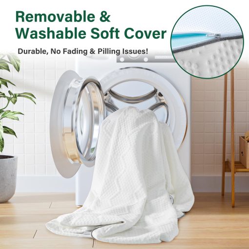 Topper de colchon VISCOFLEX de 4 pulgadas, tamano gemelo, topper de colchon de espuma viscoelastica con gel de alta densidad, mejor soporte de topper de colchon de doble capa para alivio del dolor de espalda y soporte corporal - Imagen 9