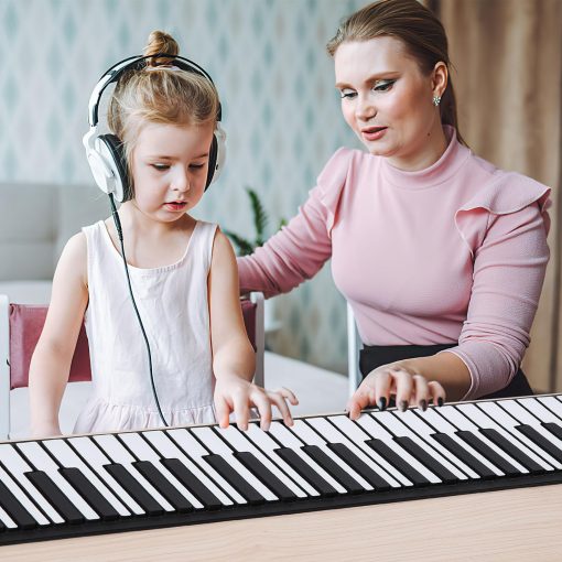 Piano Plegable para Niños Lujex, Teclado Digital Flexible Suave para Principiantes y Niños (Negro-88 teclas) - Imagen 3