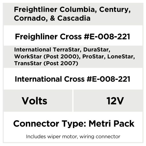 Motor Limpiaparabrisas Wexco AX9113 - Autotex Todos los Modelos - Freightliner-International-Kenworth-Volvo - Imagen 3