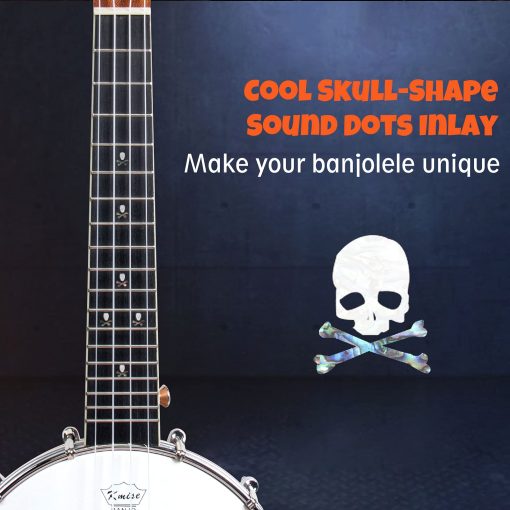 Kmise Banjolele Banjo Ukulele Uke Concerto de 4 Cuerdas Tamano 23 Pulgadas Sapele - Imagen 5