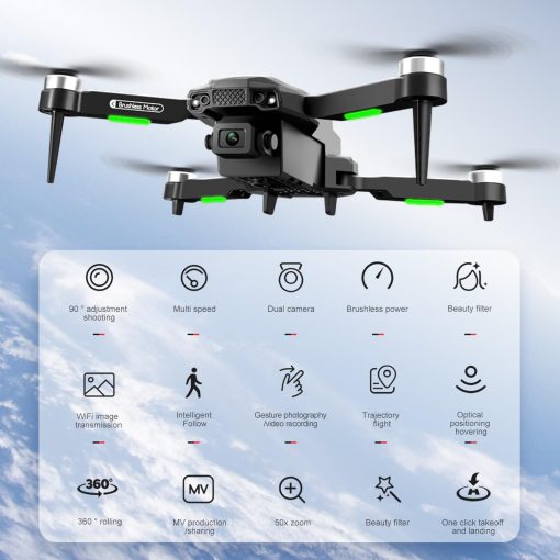 Drones con Camara para Adultos 4k Camara Motor sin Escobillas 35+min Inicio de una tecla Wifi Drone Juguetes para Principiantes Ninos Adultos Regalos para Ninos y Ninas - Imagen 2