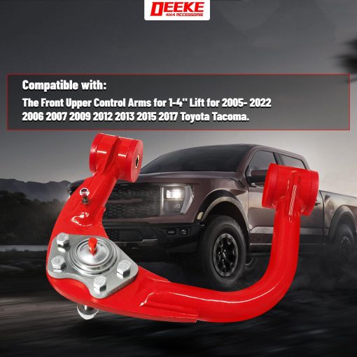 Brazos de control superiores delanteros para suspension levantada de 1-4" para Toyota Tacoma 2005-2022 - Brazos de Control Tubulares de Reemplazo para Suspension de Fabrica - Imagen 3