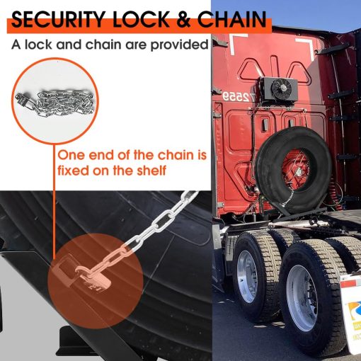 Porta llanta de repuesto duradero para camiones semi remolque GOORIDA. Soporte versatil, facil de usar y seguro para una preparacion fiable en carretera - Imagen 6