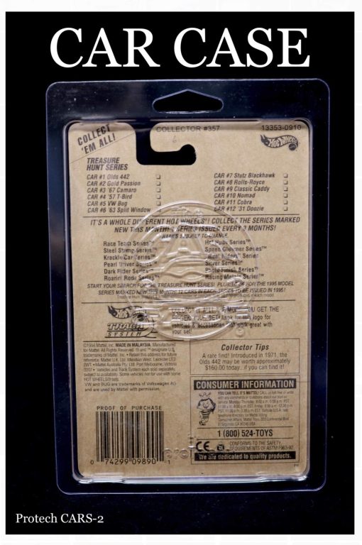 Protech SSCARS-2 Estuche de Almacenamiento / Exhibicion de Coches en Blister Hot Wheels, 4.25" An x 6.5" Al x 1.25" Pr, Paquete de 100 - Imagen 7