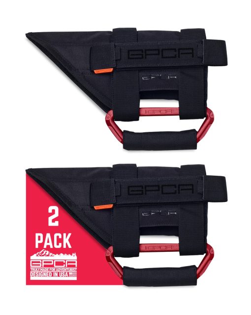 GPCA - GP Grip PRO, Asas Plegables de Aluminio Patentadas para Wrangler 4xe, JL, JT, JK, Sport, Sahara, Rubicon y Gladiator 4DR/2DR 2007-2023, 2 Paquetes, Rojo Fuegos Artificiales - Imagen 8