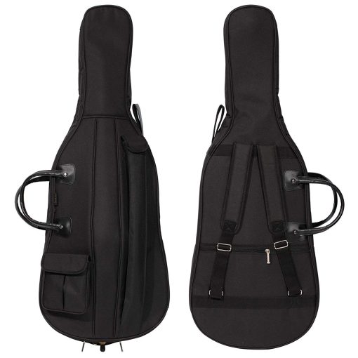 Estuche Blando para Violonchelo MI&VI CB-5001 (Tamano 1/8) Con Multiples Bolsillos y Correas de Mochila Ajustables | Acolchado de 12 mm de Grosor | Impermeable | Forro no Abrasivo - MIVI Music