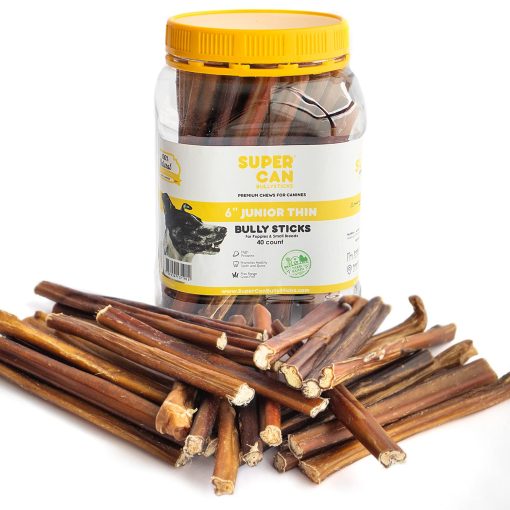 Barras de Carne de Res Supercan para Perros 6 "(40 unidades) - 100% Natural Criada en Granja de Carne de Res. Golosinas para Perros de Ganado de Pastoreo Libre de OMG