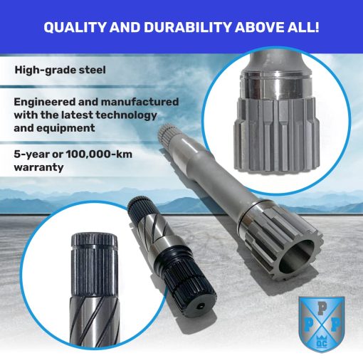 Kit de Eje Intermedio del Diferencial del Eje Delantero Derecho de Piezas Premium Qc, Conjunto de Reparacion de Eje Interno, Compatible con Ram 1500 2012-2022, Garantia de 5 anos OEM: 68257420AF 68257421AF 68257422AF 722N695BKA - Imagen 4