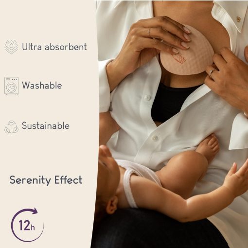 Kit esencial para mamas lactantes: Sosten de Viscosa de Bambu, 2 Almohadillas de Dia y Noche, Almohadillas de Lactancia Reutilizables y Lavables, Estuche de Transporte y Bolsa Para Lavar - Imagen 2