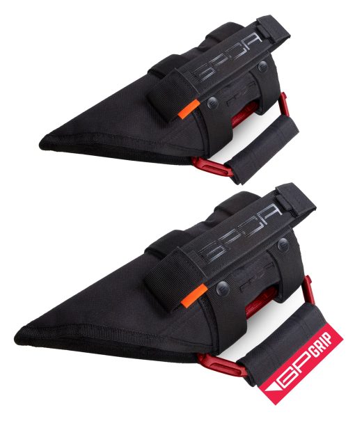 GPCA - GP Grip PRO, Asas Plegables de Aluminio Patentadas para Wrangler 4xe, JL, JT, JK, Sport, Sahara, Rubicon y Gladiator 4DR/2DR 2007-2023, 2 Paquetes, Rojo Fuegos Artificiales