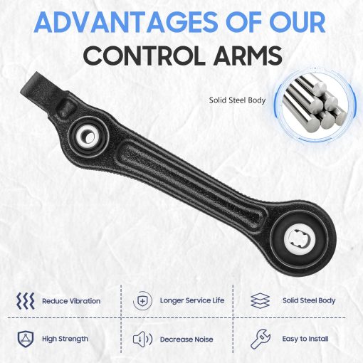 Brazos de Control Delanteros Inferiores hacia Adelante y Hacia Atras para Chrysler 300 2005-2010, Dodge Challenger 2008-2011, Dodge Charger 2006-2010, Magnum 2005-2008 (Conjunto de 4 piezas) - Imagen 3