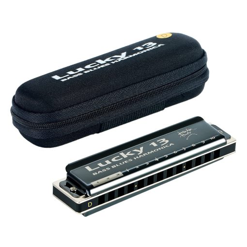 Armonica Lucky 13 Bass Plus Blues de East top de 13 Agujeros, Arpa Diatonica Profesional en Llave de D para Adultos - Imagen 2