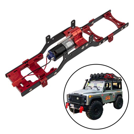 Marco de Chasis de Carro de Metal ShareGoo con Soporte de Suspension con Motor 370 Compatible con Modelo MN D90 D91 MN45 MN99 MN99S 1/12 RC Car (Rojo) - Imagen 2
