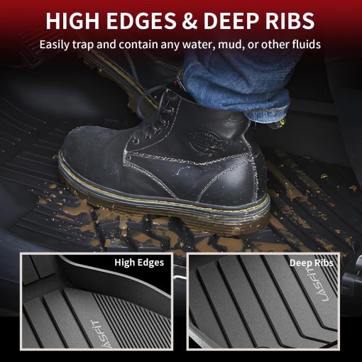 Tapetes LASFIT para BMW X7 2019-2024 7 Pasajeros, Tapetes para Automovil a Medida Todo Clima, 1ra y 2da Fila, Negro - Imagen 3
