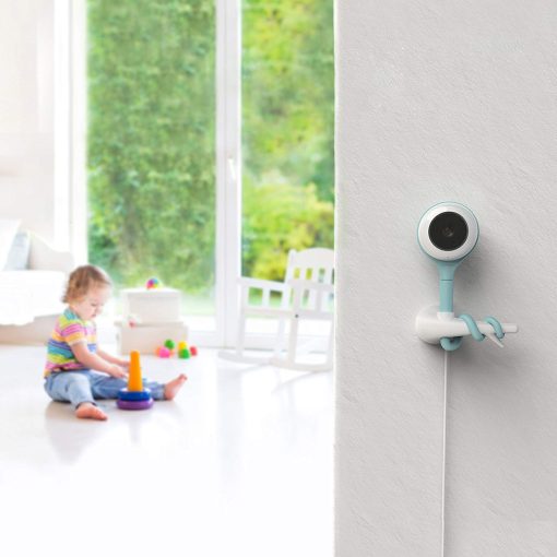 Camara de bebe Lollipop con Verdadera Deteccion de Llanto, Monitor Inteligente de Bebe con Camara y Audio con Conversacion Bidireccional. Un Regalo Ideal para Baby Shower. Viene con Vision Nocturna por Infrarrojos. (Turquesa) - Imagen 5