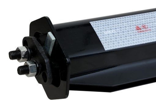 Soporte recto para guardabarros con cinta conspicua, espaciado de perno de montaje de 1-1/8", longitud de 30". Version cromada y version negra (Negra) - Imagen 3