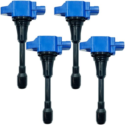 Conjunto de 4 Bobinas de Encendido Compatible con Nissan Infiniti Frontier Altima Versa Sentra Cube NV200 Rogue FX50 QX60 QX70 1.6 1.8 2.0 2.5 L4 5.0 5.6 V8 Reemplazo para UF549 22448JA00C C1506