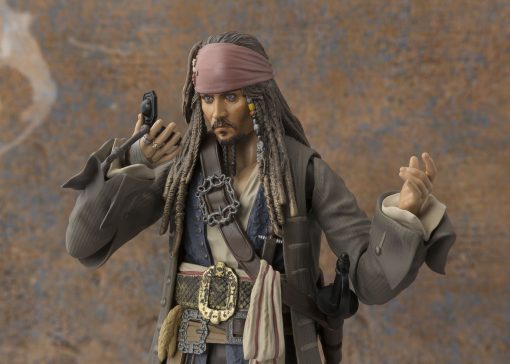 S.H.Figuarts Piratas del Caribe, Capitan Jack Sparrow, 5.9 pulgadas (150mm) Figura de Accion Pintada de ABS y PVC - Imagen 9