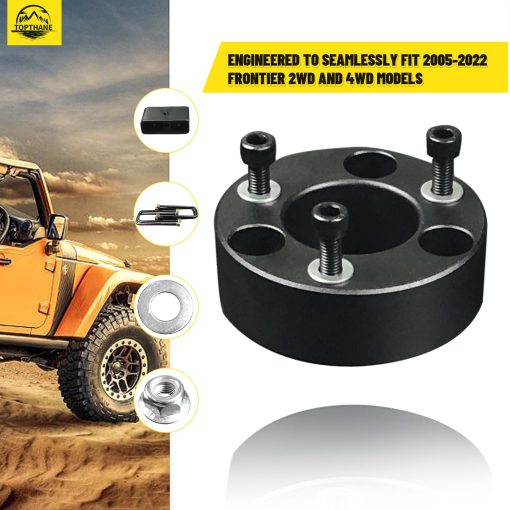 Kits de elevacion de nivelacion de 3" delantero y 2" trasero para Nissan Frontier 2WD/4WD 2005-2022 - Incluye kit de bloques de elevacion y pernos de U ampliados cuadrados para Nissan Frontier 2WD/4WD 2005-2022 - Imagen 3