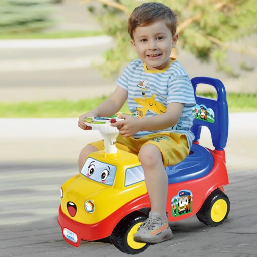 Carros de Montar para Ninos HAHONIA, Coche Deslizante con Musica y Almacenamiento Inferior, Juguete para Ninos de 36 Meses + Ninos Pequenos 51x25x45cm - Imagen 7