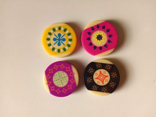 Juego de 4 golpeadores de carrom de tamano estandar AnNafi para torneos con superficie lisa y excelente rebote - Imagen 7
