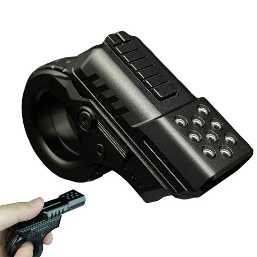 Anillo de fidget con rueda de trinquete de aleacion Zoom EDC Haptic Slider Fidget Spinner Juguetes de Metal Multifuncion Herramienta de ADHD Juguetes de Alivio del Estres para Adultos Regalos para Padre y Novio (Negro)