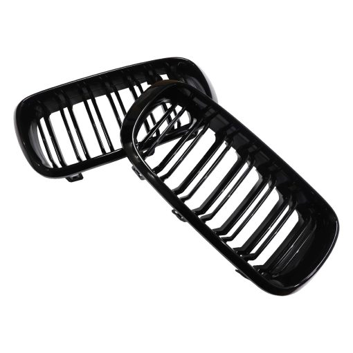 Parrilla delantera JUEDIMA F15 F16 - Negro brillante Rejilla de rinon frontal Compatible con BMW 2014 2015 2016 2017 2018 X5 F15 X6 F16 X5M X6M Rejilla de aletas gemelas - Imagen 4
