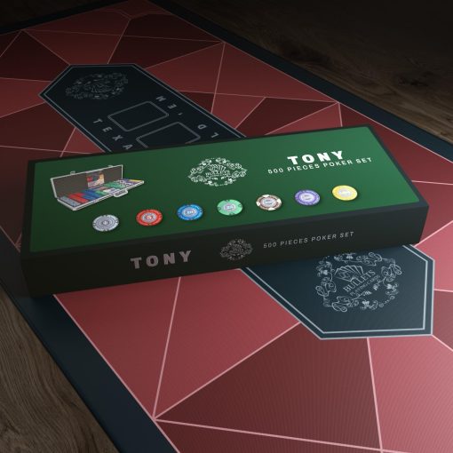 Maletin de Poker Bullets Playing Cards 'Tony' con 500 fichas de poker de arcilla - set de poker premium para juegos de efectivo y torneos - Imagen 5