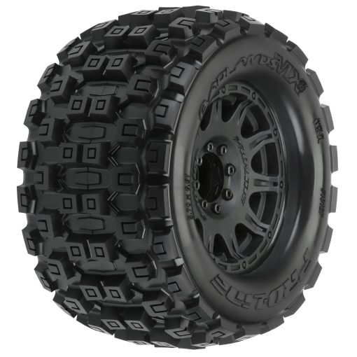 Llanta de carreras Pro-Line Badlands MX38 3.8 MTD Raid 8x32 17mm MT F/R PRO1012710 para RC