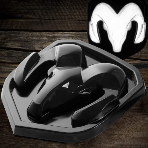 Emblema de parrilla iluminado para RAM 2009-18, Negro/Negro