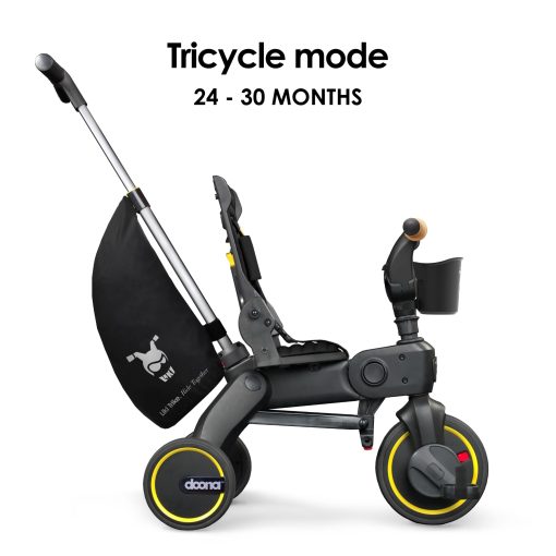 Doona Liki Trike S5, Nitro Black - Triciclo compacto 5 en 1 plegable - Adecuado para niños de 10 a 36 meses - Imagen 4
