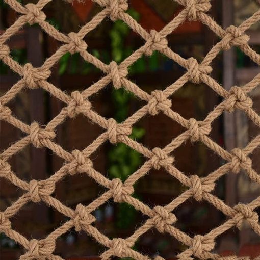 Red de Seguridad Anticaidas para Ninos, Mascotas, Gatos, Red de Carga, Cuerda de Escalada, Red de Juegos para ninos, Red de Cuerda Tejida para Camion, Red de Remolque, Columpio en Casa del arbol, Hamaca de Cuerda (Canamo, 0.5Mx7M(1.64 pies x 22.96 pies))