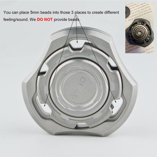 DjuiinoStar High-end Fidget Spinner, Diseño unico de Doble Rodamiento, Mecanizado CNC con Precision (Acero Inoxidable), Juguete Premium EDC DFS-01 - Imagen 8