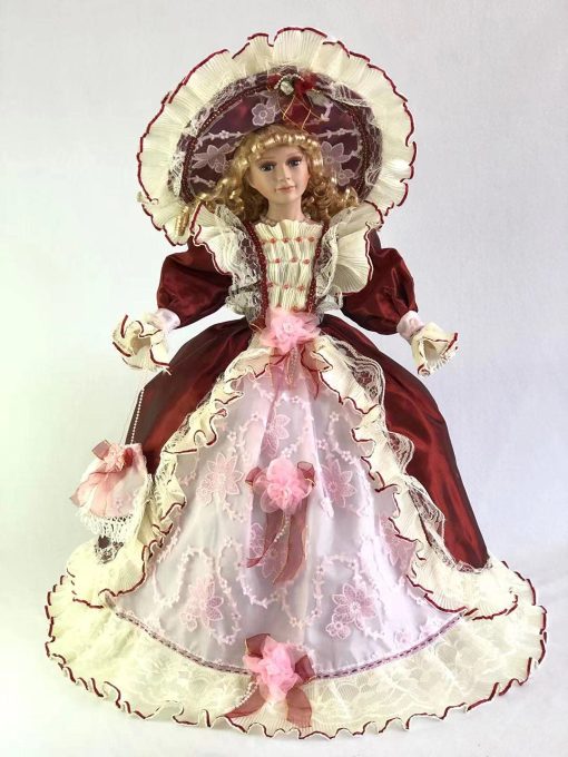 Muneca Paraguas de Porcelana Estilo Victoria de 26"