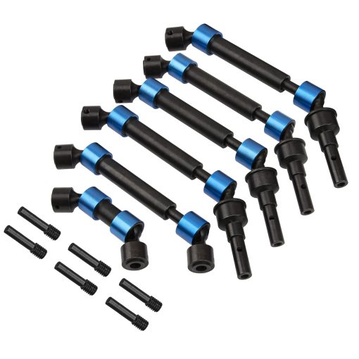 6Pcs Vgoohobby Eje de Transmision de CVD de Acero Duro Delantero Trasero Piezas de Actualizacion Compatible con Traxxas E-Revo 2.0 VXL 86086-4 1/10 Coche de RC (Azul)