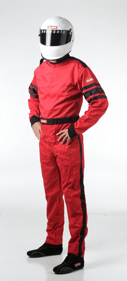 Traje de Carreras para Piloto de Carreras de una Pieza de una Capa SFI 3.2A/ 1 Rojo Extra Grande 110016 - Imagen 2