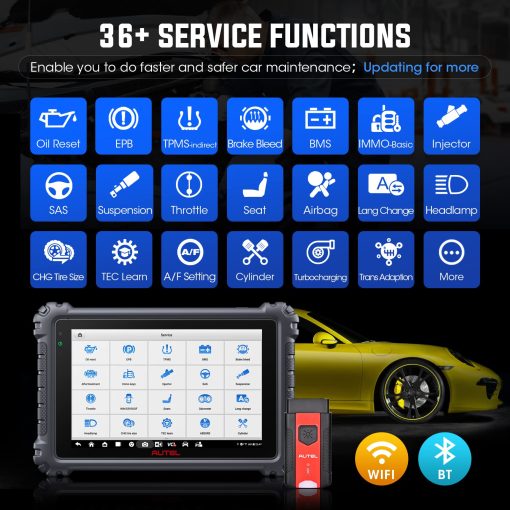 Escaner Autel MaxiCOM MK906 Pro: Actualizacion 2024 de Android 10 de MS906 PRO, Codificacion Avanzada de ECU 36+ Servicios, 3000+ Bidireccionales, Auto Scan 2.0 Actualizacion de MK908S MS906BT MK906BT Trabaja con MV105S/BT506 - Imagen 5