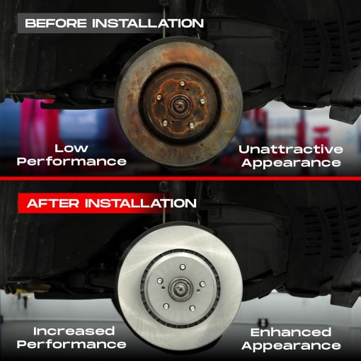 Kit de Frenos y Discos Traseros R1 Concepts | Pastillas de Freno Traseras | Discos y Pastillas de Freno | Pastillas y Discos de Ceramica Euro | Kit de Hardware | Compatible con Cadillac BLS 2003-2011; Chevrolet Vectra; Saab 44807 - Imagen 7